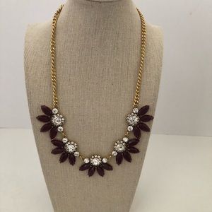J.Crew maroon gemstone necklace